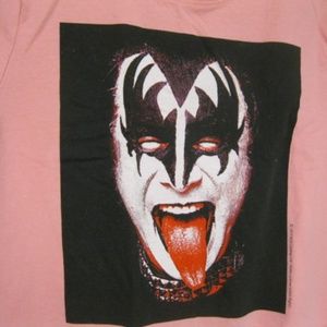 KISS BAND - GENE SIMMONS PINK SIZE 8 TEE